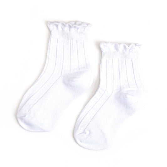 Little Stocking Co. - White Frill Midi Socks
