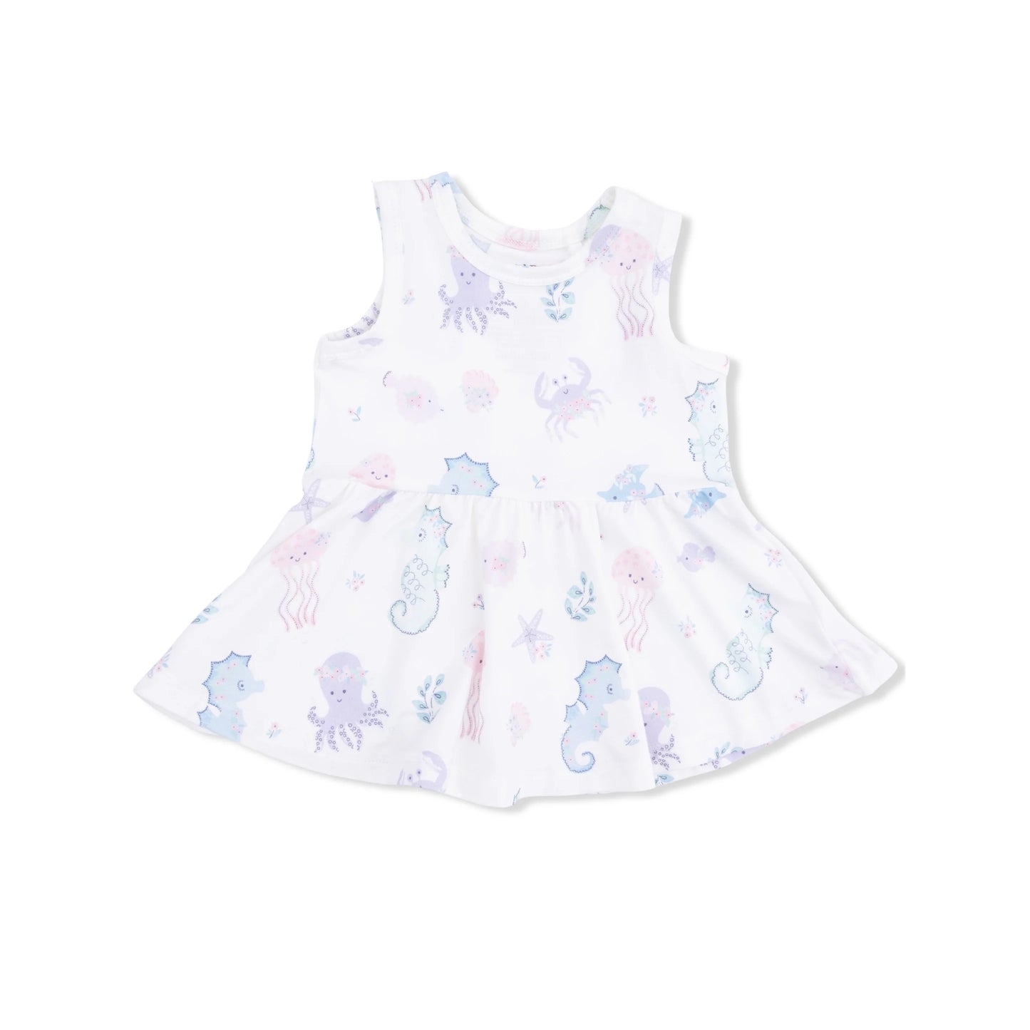 Peplum Tank Top & Bike Short | Floral Sea Creatures