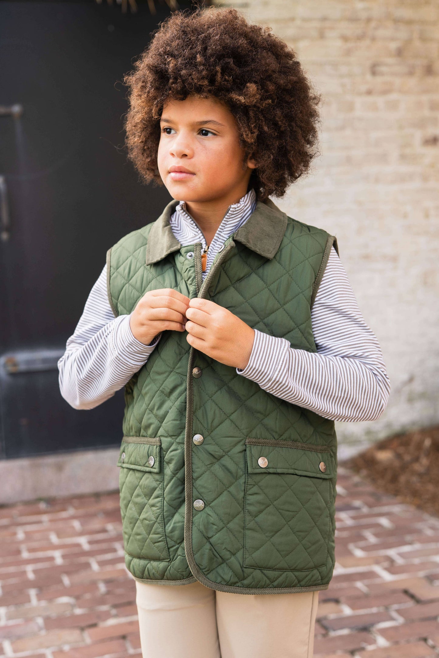 Derby Field Boys Vest | Green