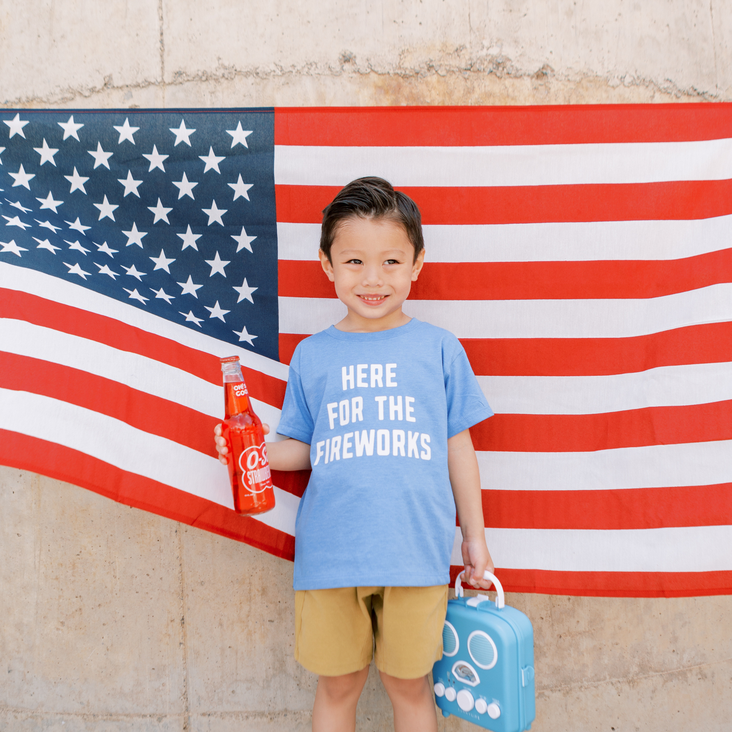 Here for the Fireworks Shirt | White & Blue