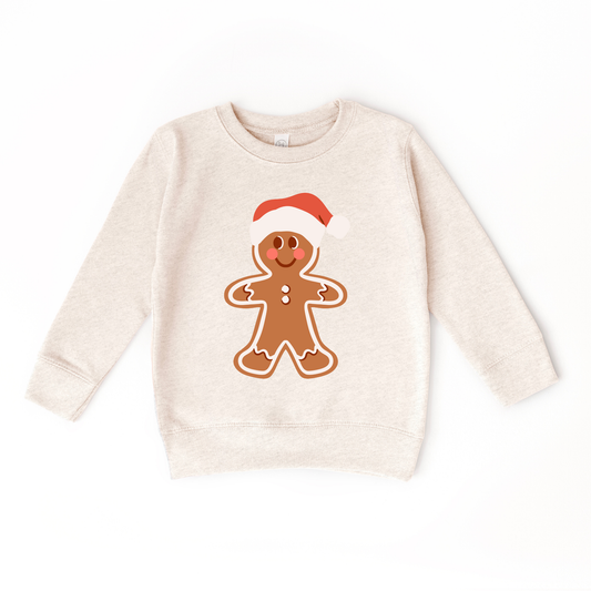 Gingerbread Man Christmas Kids Sweatshirt