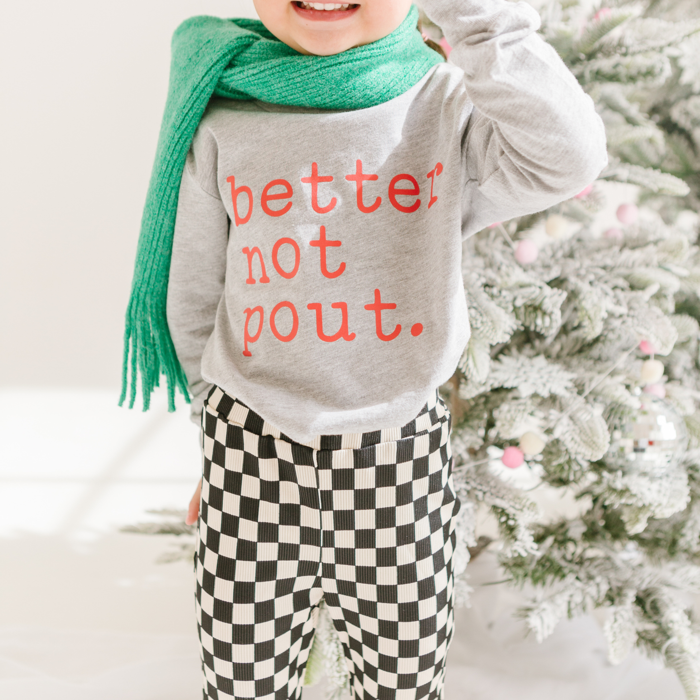 Better Not Pout Shirt | Light Grey