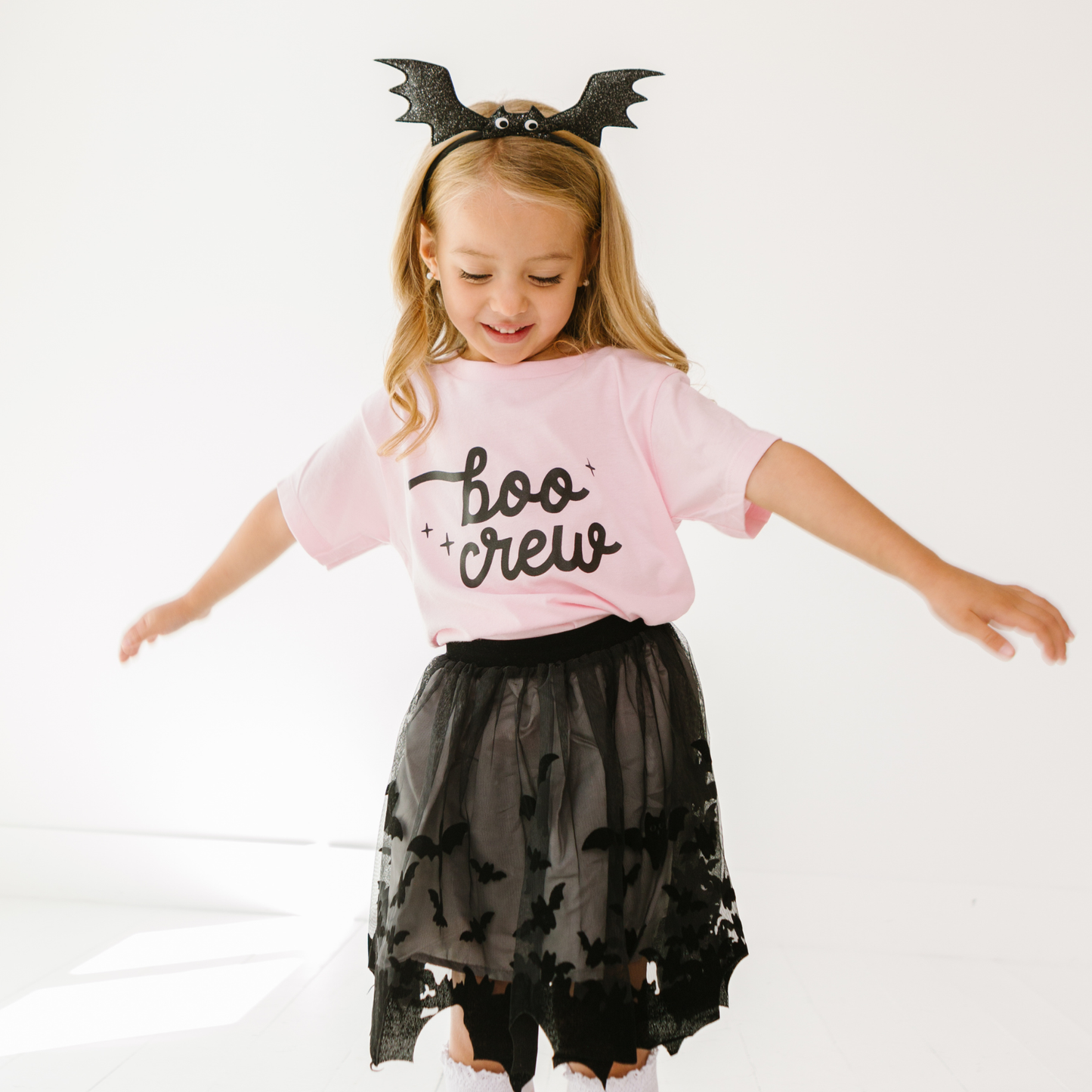 Boo Crew Halloween Toddler and Youth Shirt | Pink & Black