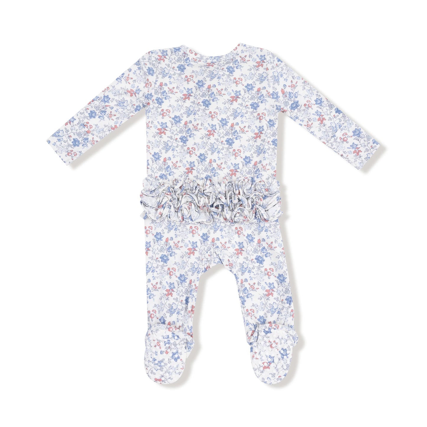2 Way Zipper Ruffle Back Footie | Country Girl Floral