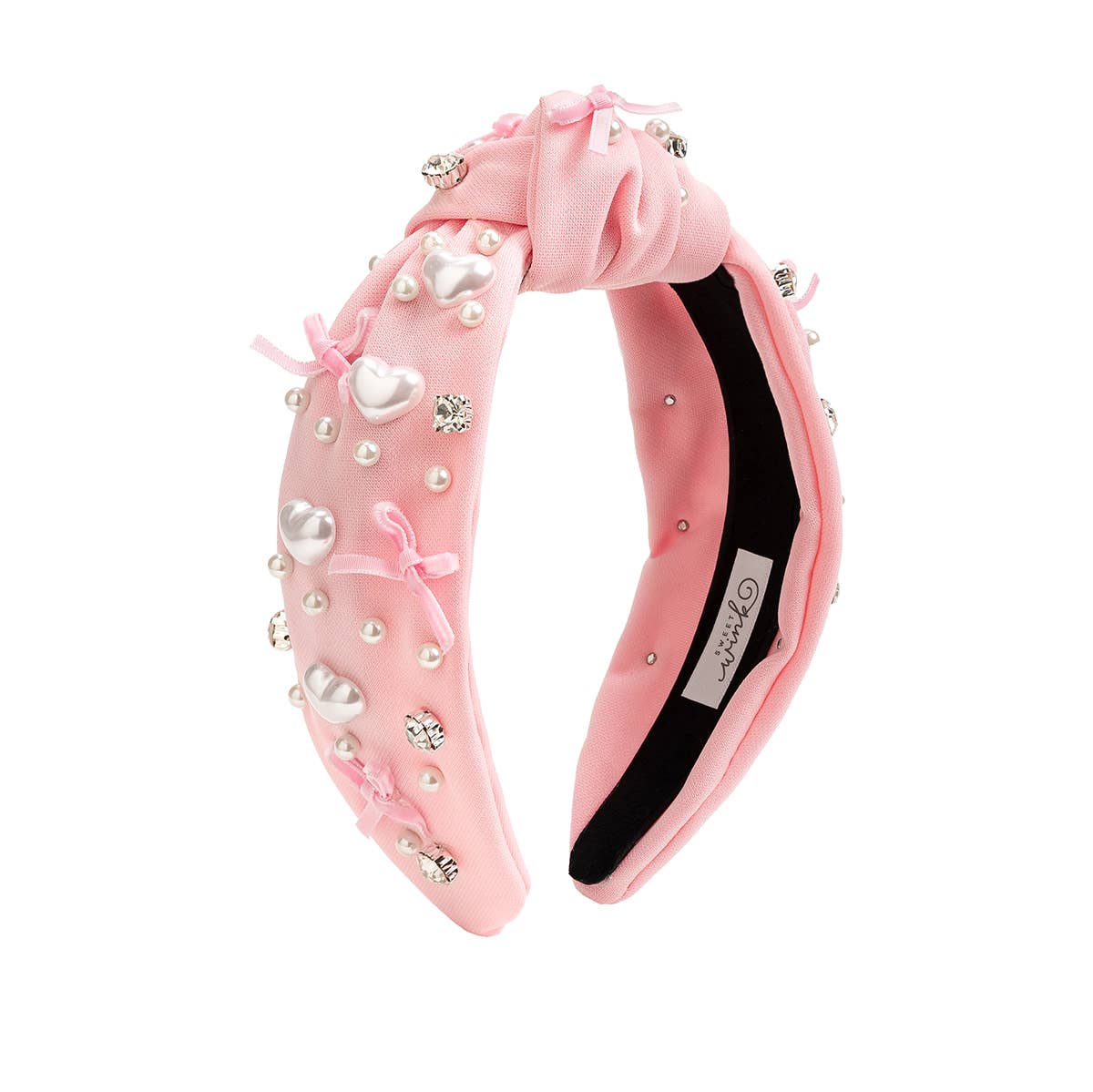 Pearl Heart Gemstone Headband - Small