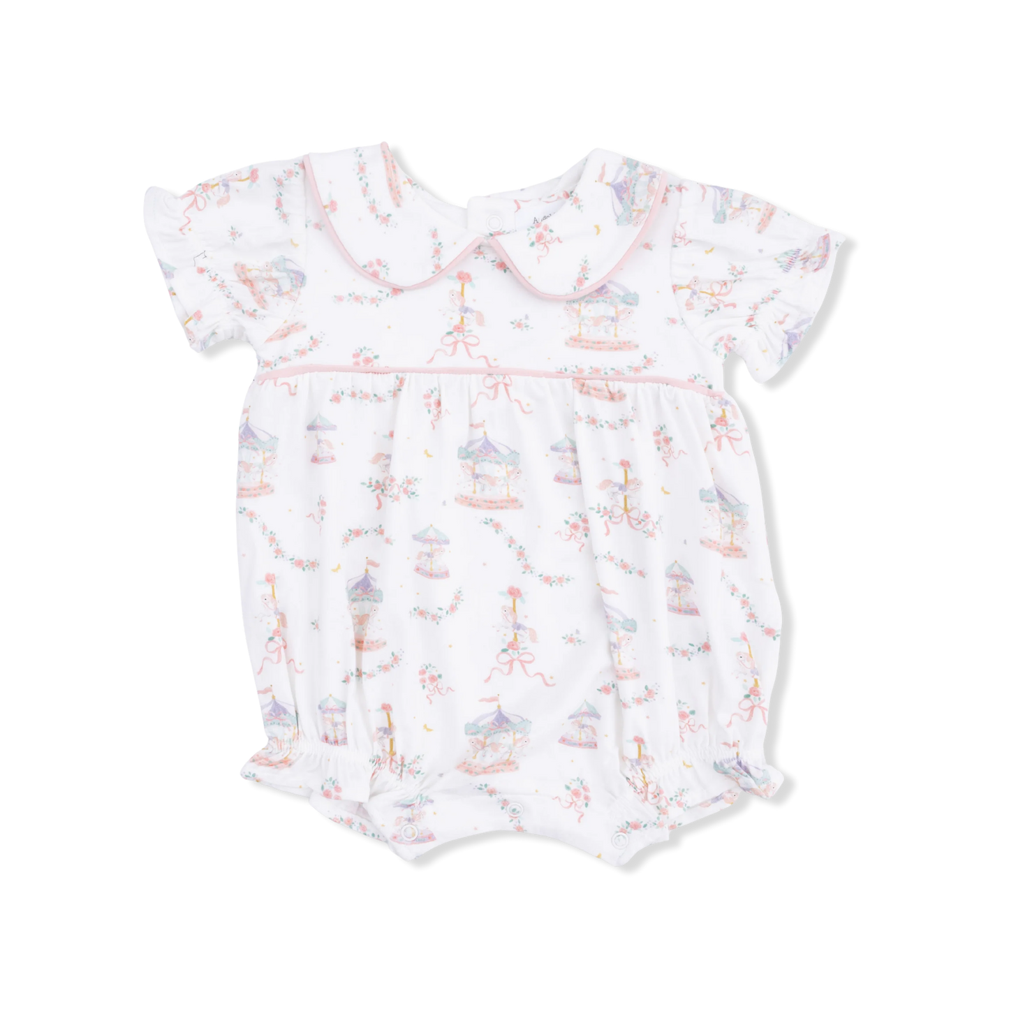 Classic Puff Sleeve Babydoll Bubble | Carousel with Bows