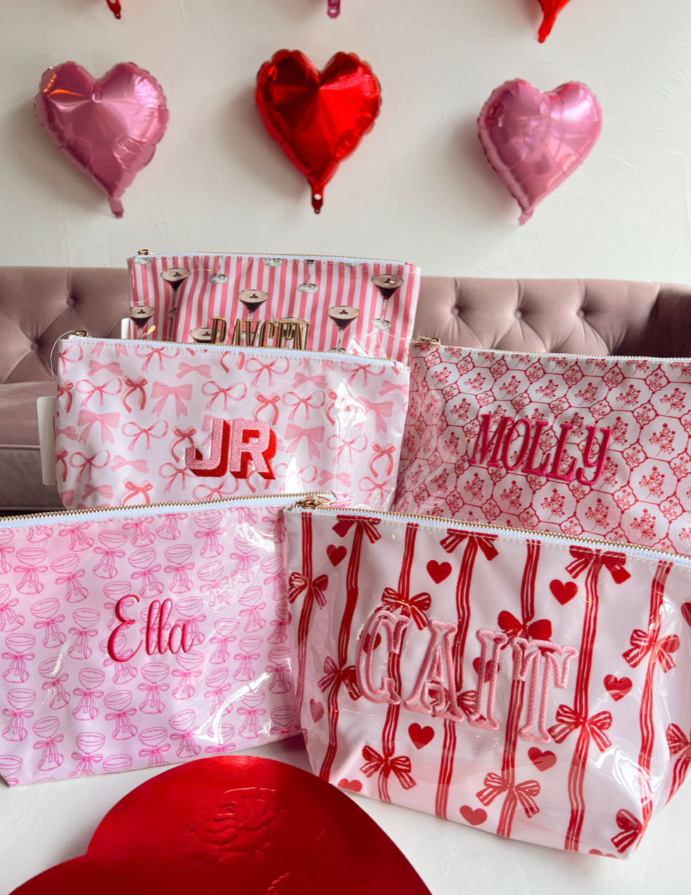 Clear Coat Bag - Blank: Hearts+Bows