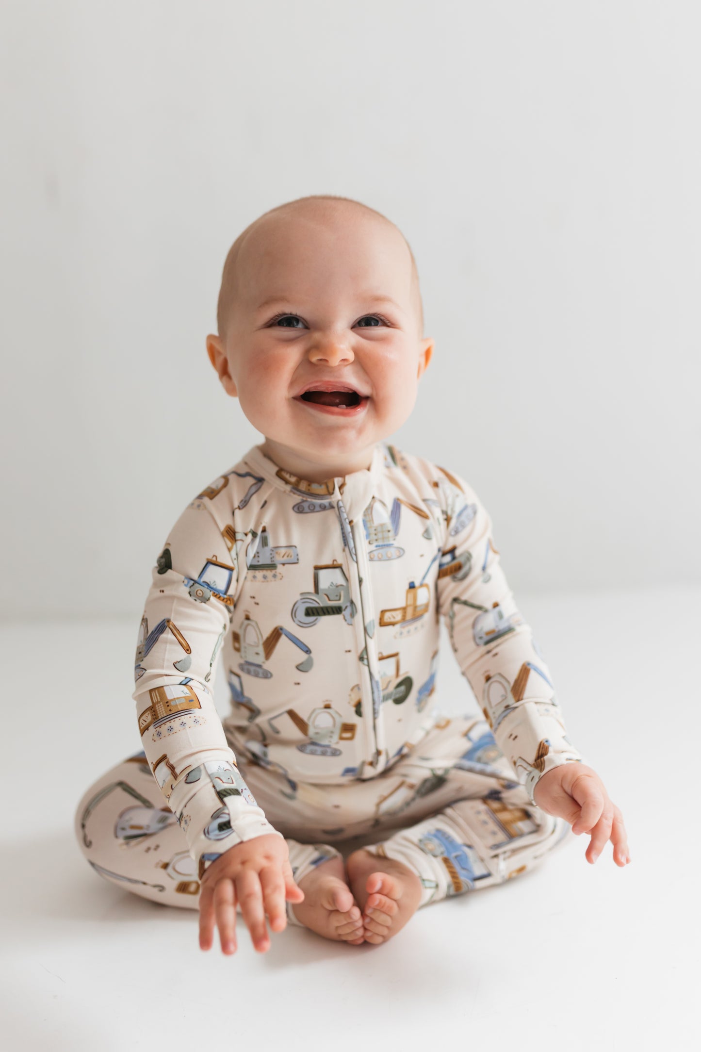Little Excavator Zipper Romper