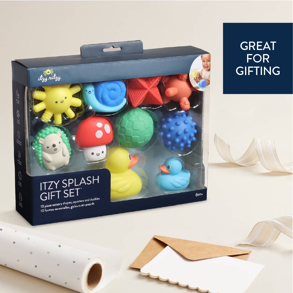 Itzy Splash Gift Set™ Soft Bath + Water Toys