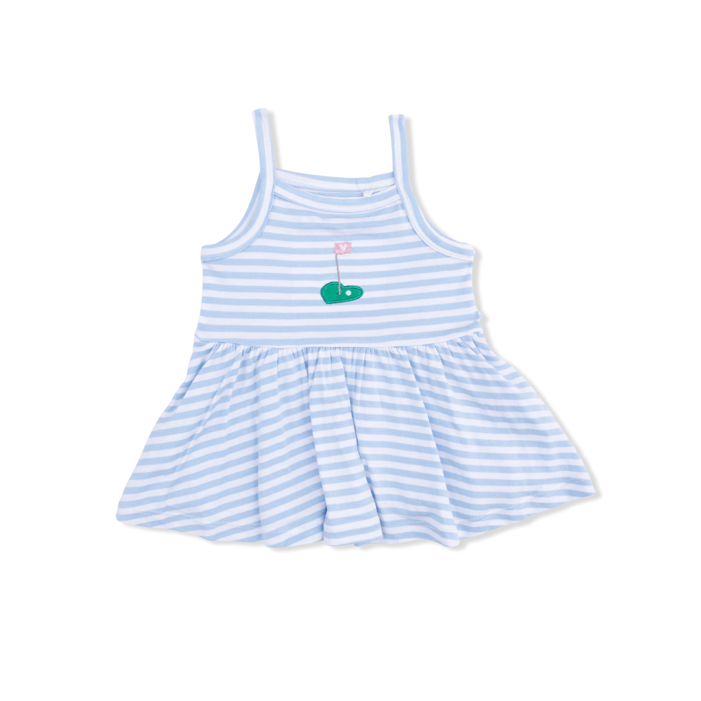 Peplum Tank with Wide Leg Pant | Striped Golf