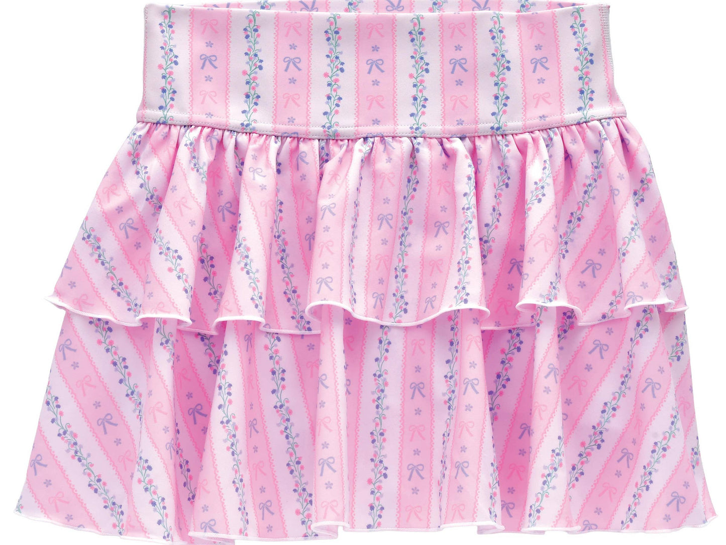 Floral Stripes Skort