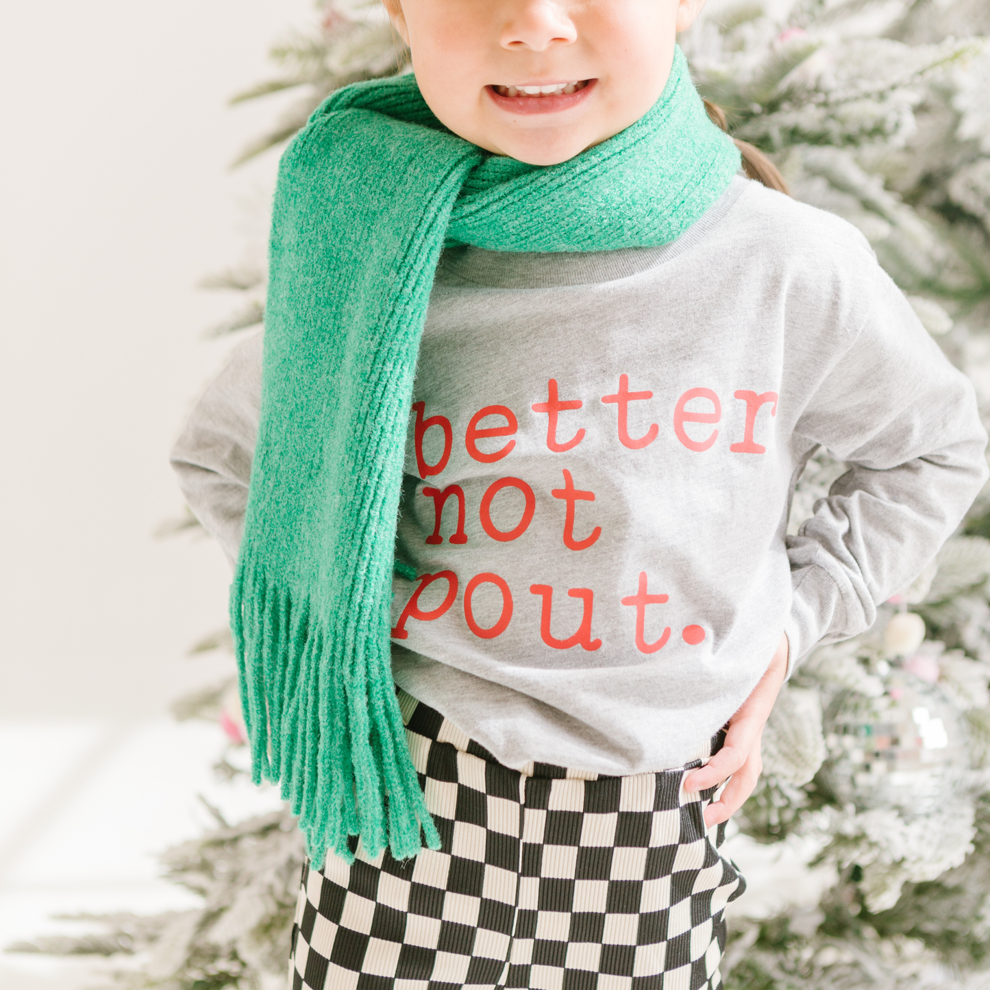 Better Not Pout Shirt | Light Grey