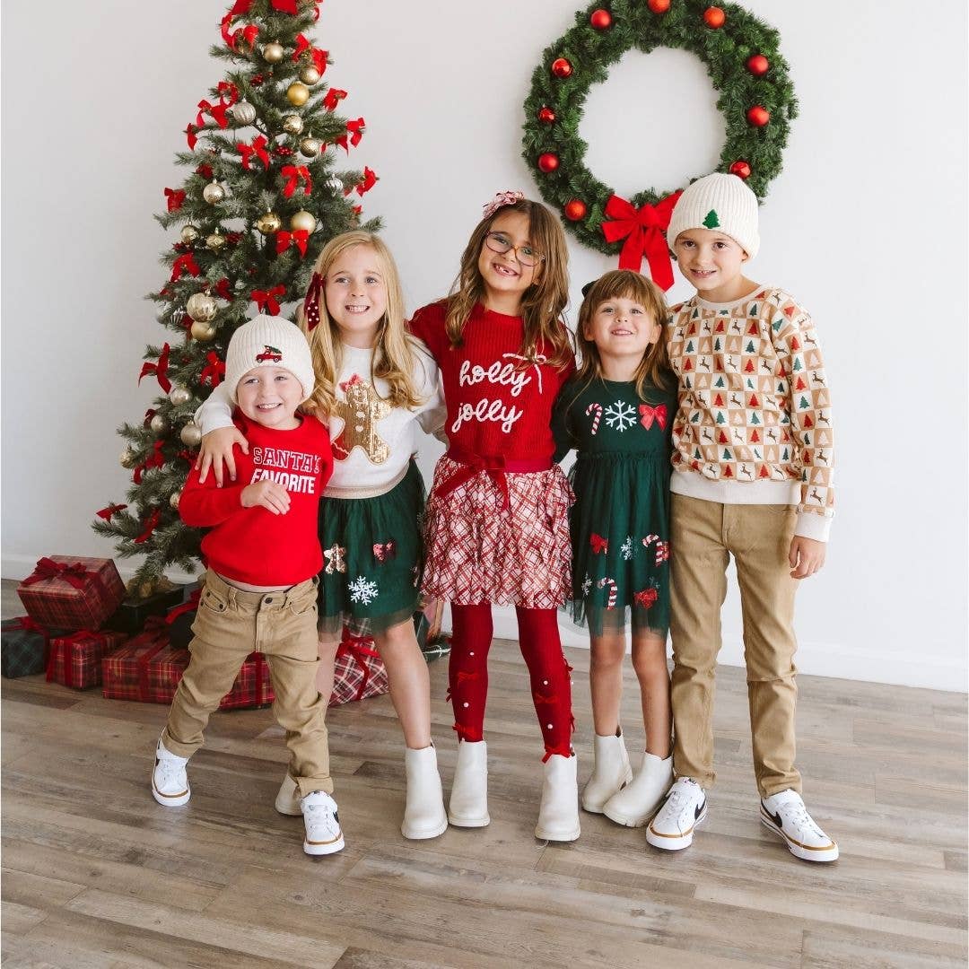 Gingerbread Sequin Patch Sweatshirt