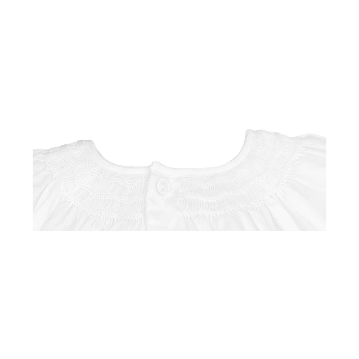 Daygown with Wave Smocking | White