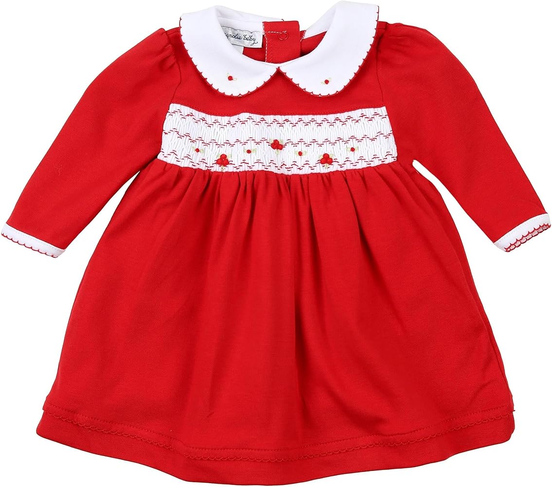 Clara and Colton Smocked Collared Longsleeve Dress