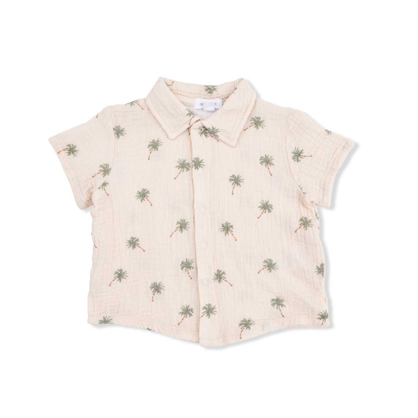 Polo Button Up with Casual Short | Palm Trees