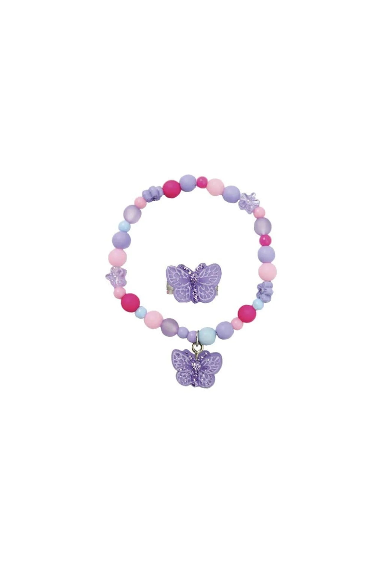 Sparkle Butterfly Bracelet + Ring Set