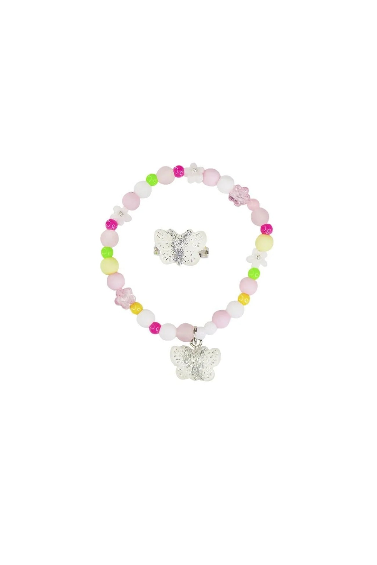 Sparkle Butterfly Bracelet + Ring Set