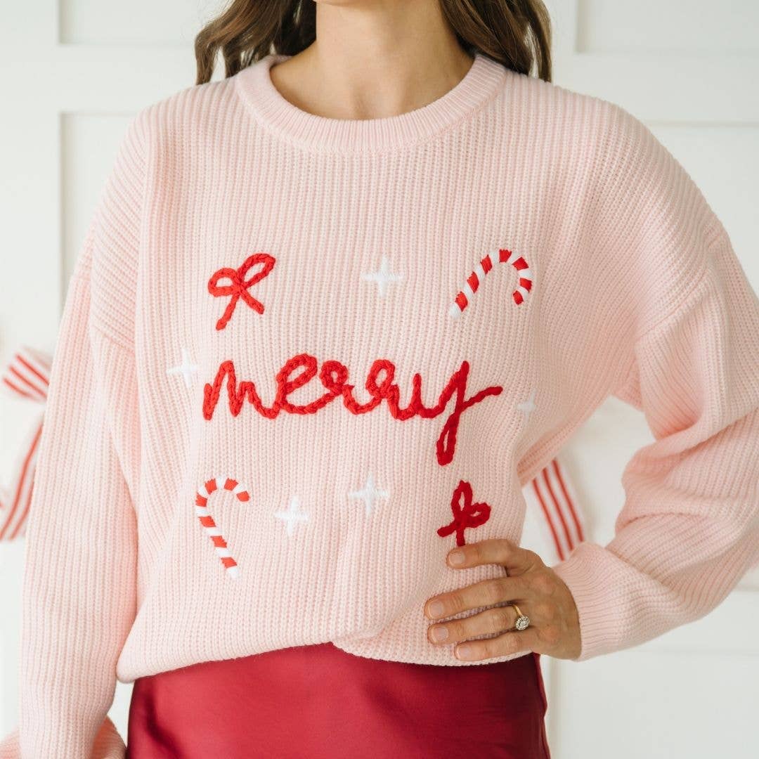 Coquette Merry Christmas Knit Women's Sweater - Mommy and Me
