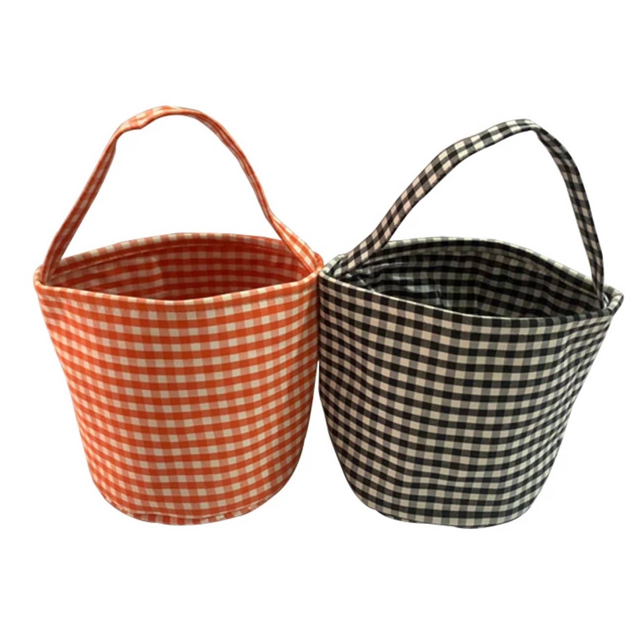 Basket Tote | Orange Check
