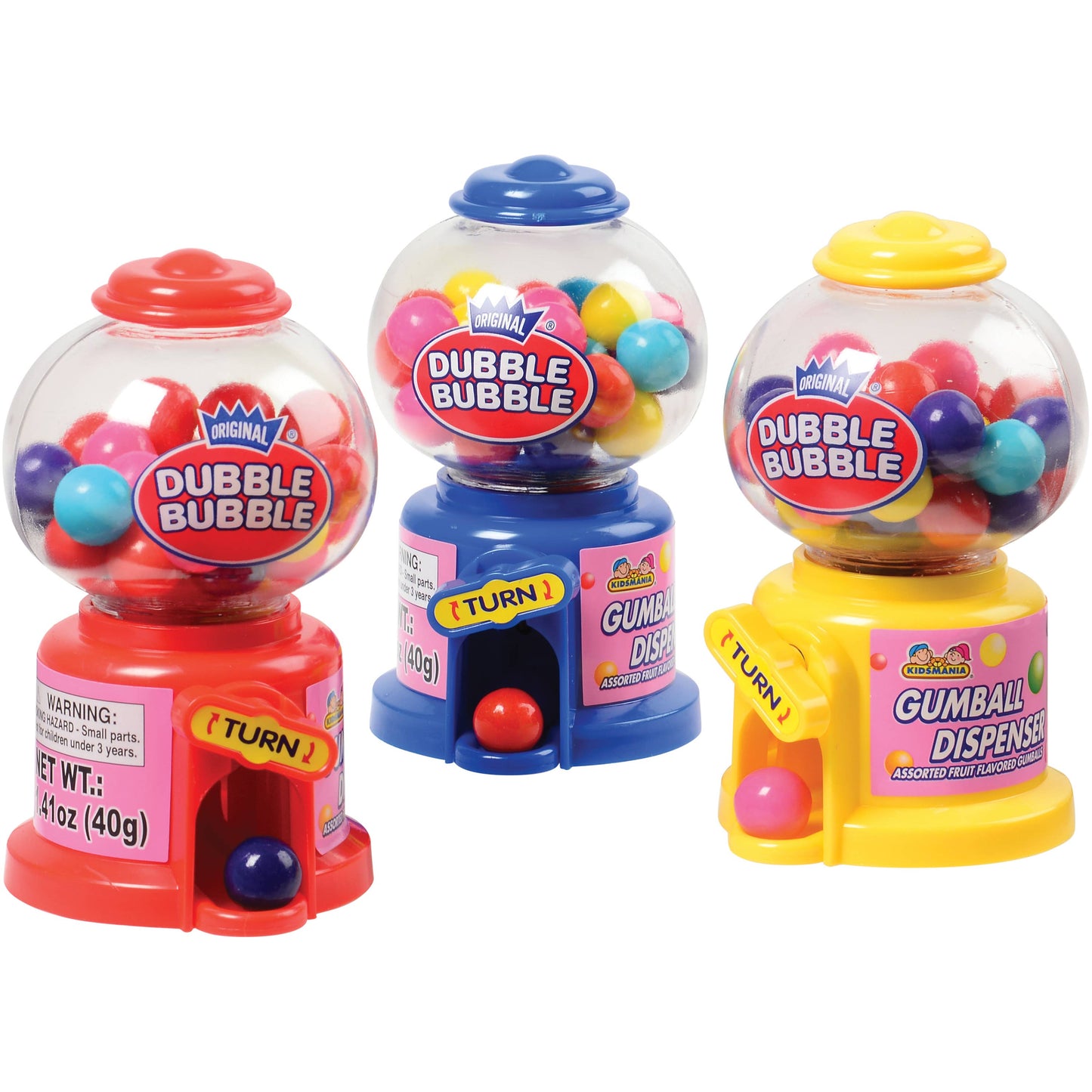 Dubble Bubble Mini Gumball Machines