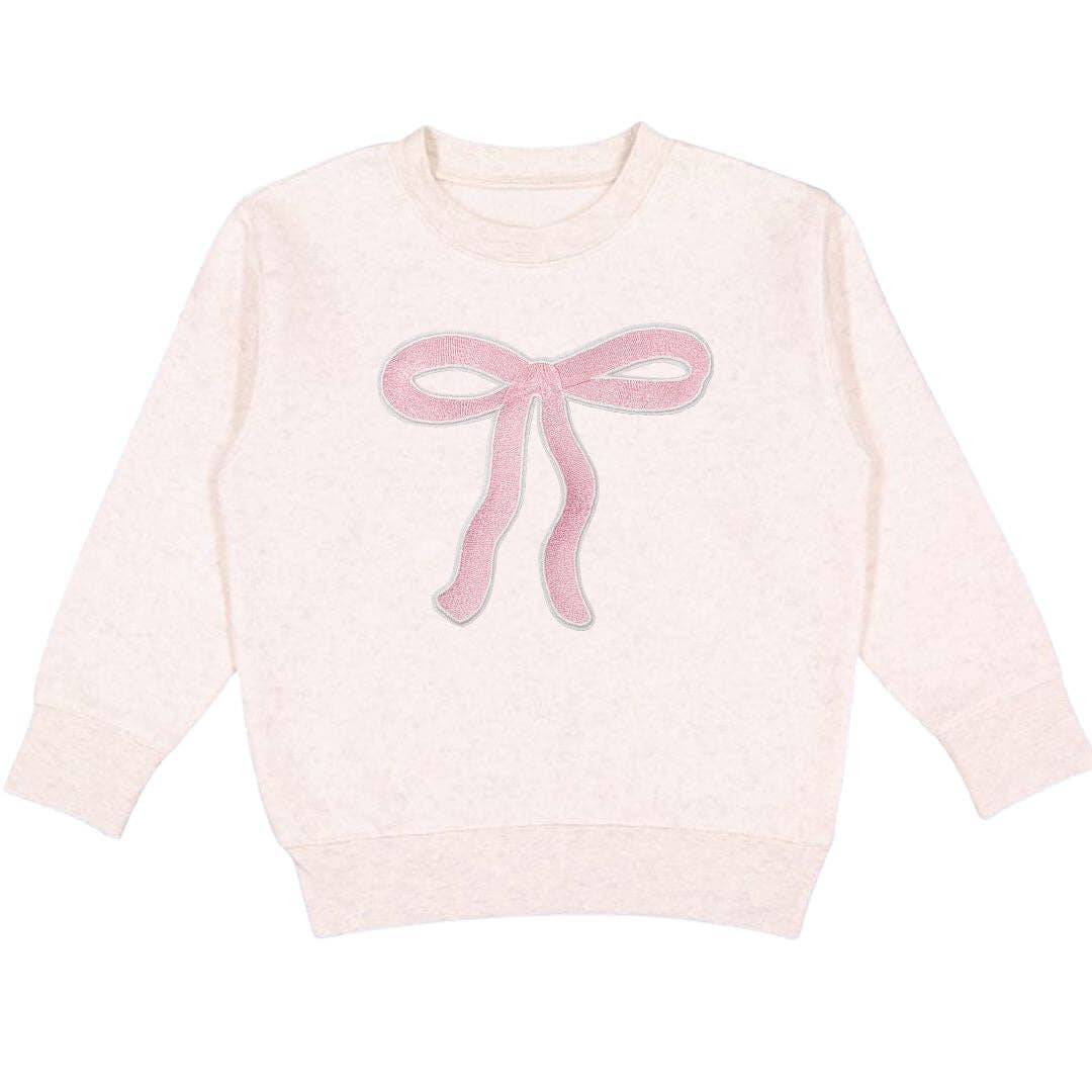 Sweet Wink - Coquette Bow Patch Sweatshirt - Kids Coquette Bow Sweatshirt: 4T