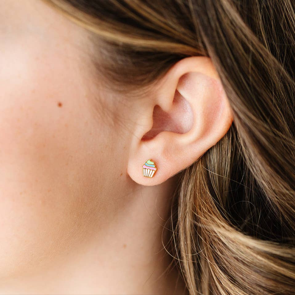 Rainbow Cupcake Earrings