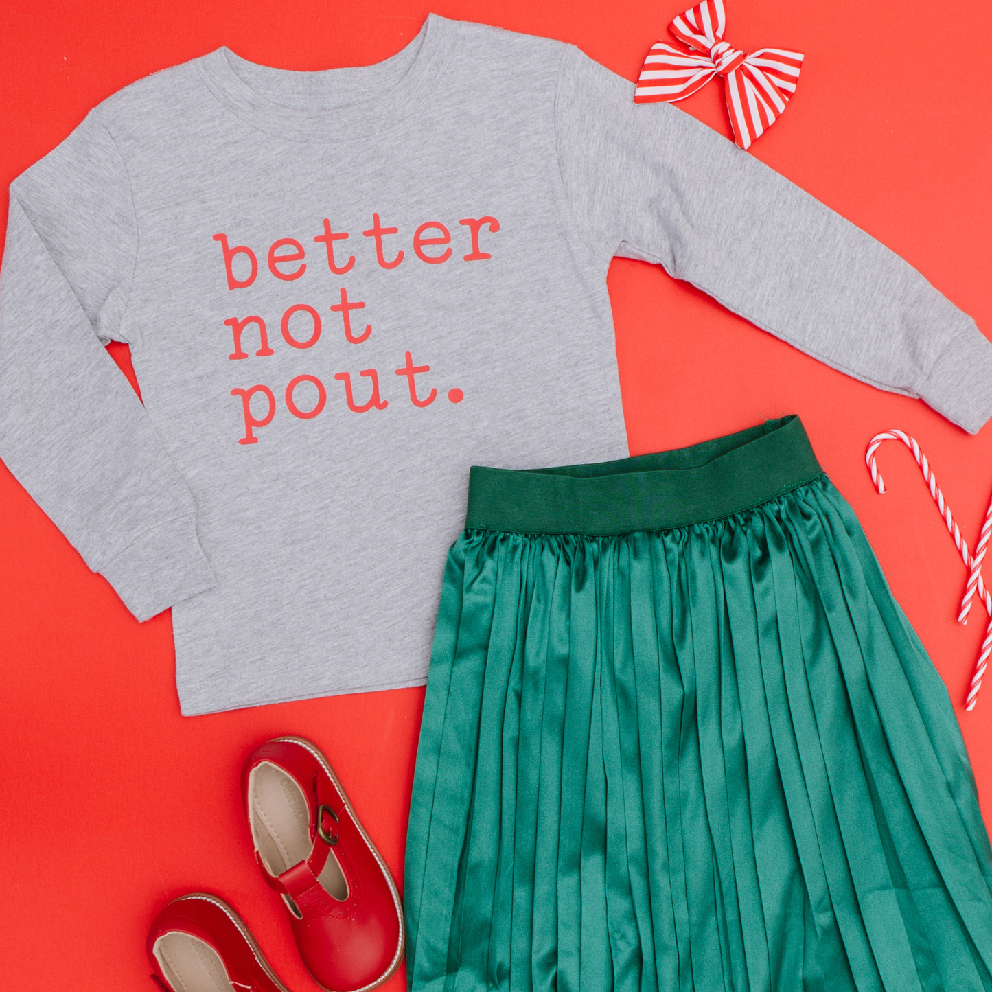 Better Not Pout Shirt | Light Grey