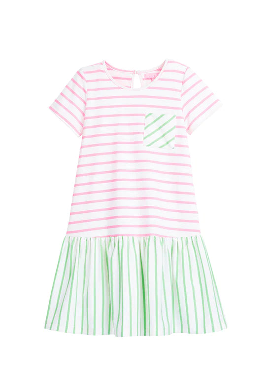 Isabel Dress | Pink Stripe