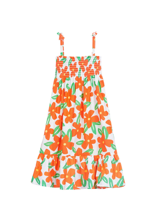 Lucy Dress | Tangerine Melrose Floral