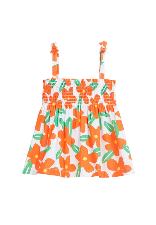 Lucy Top | Tangerine Melrose Floral