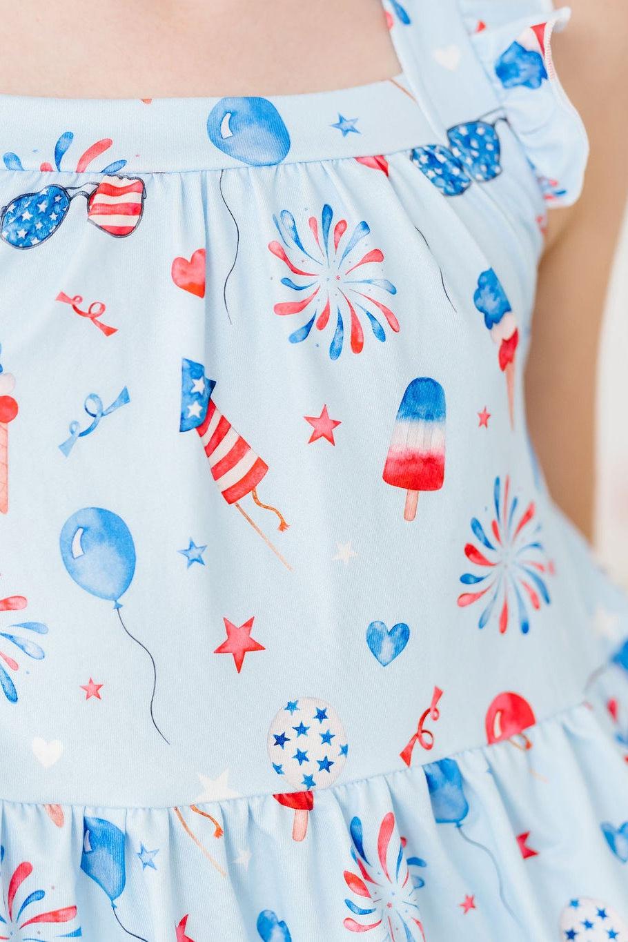 Baby You're A Firework Ruffle Cross Back Dress