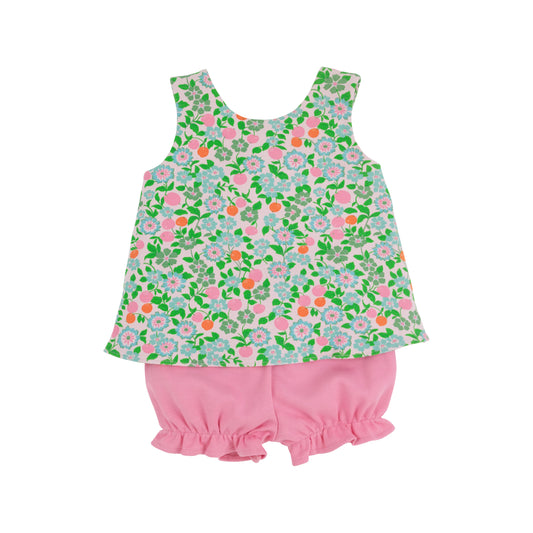 Bettye Bloomer Set - Pima | Natchez & Nectarines with Hamptons Hot Pink