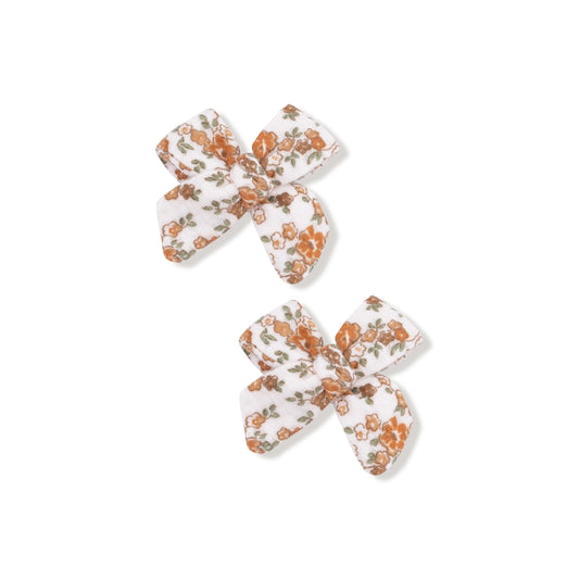 Prairie Calico Bow Clips