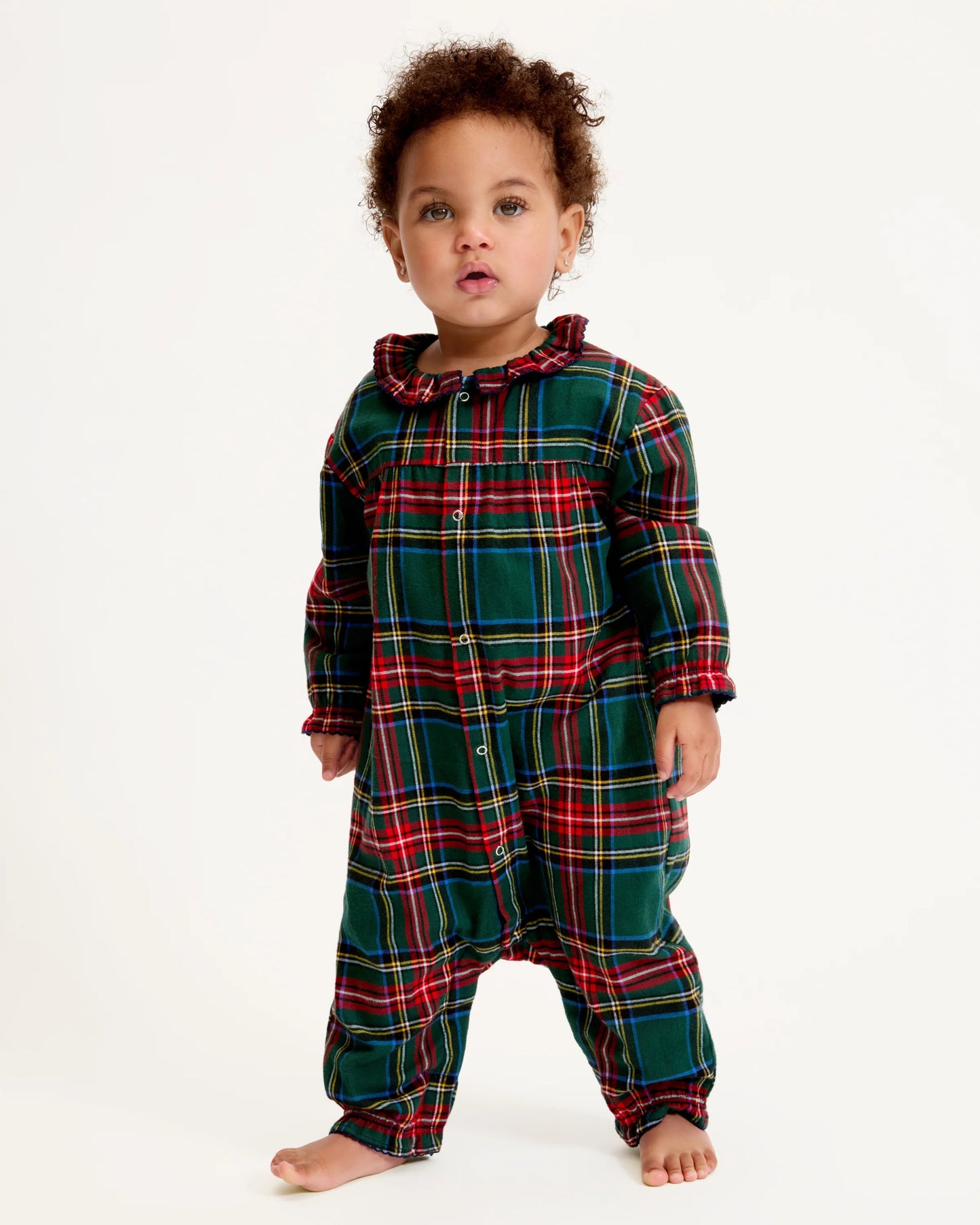 Brushed Twill Madeline Romper | Kensington Tartan