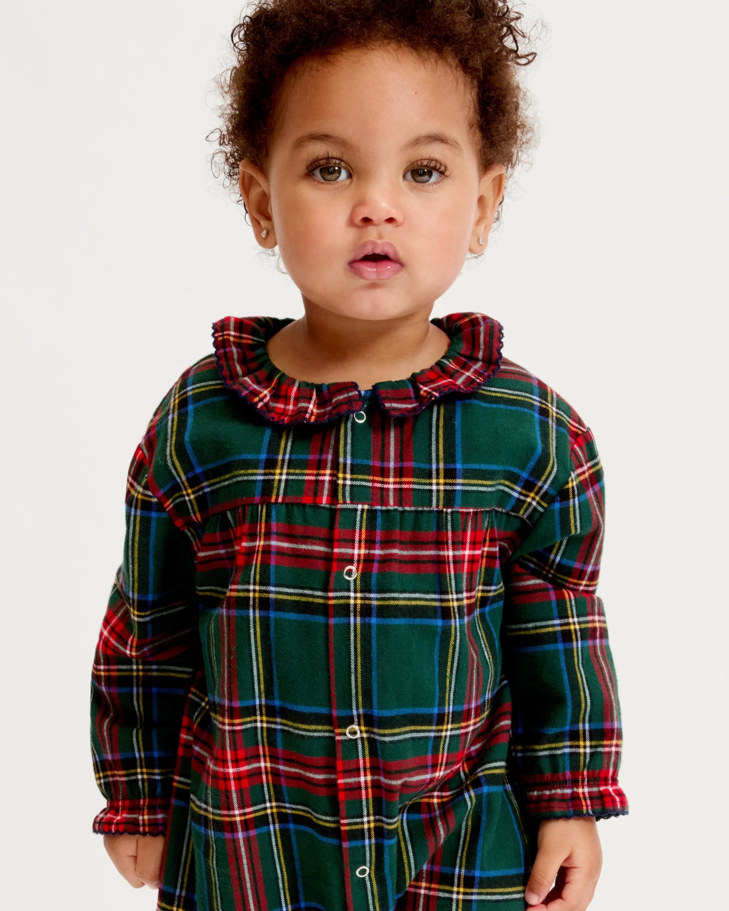 Brushed Twill Madeline Romper | Kensington Tartan