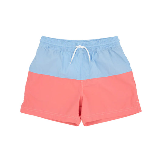 Country Club Colorblock Trunk | Beale Street Blue/Parrot Cay Coral