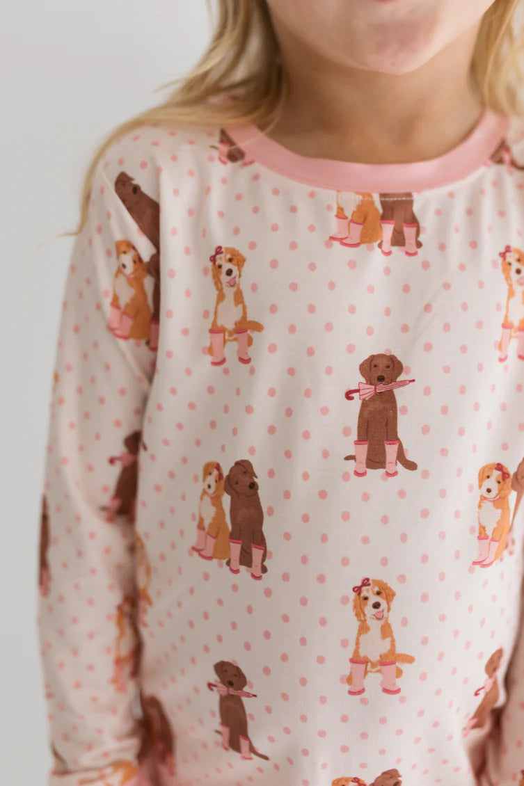 Pink Pup Friends Two Piece Set