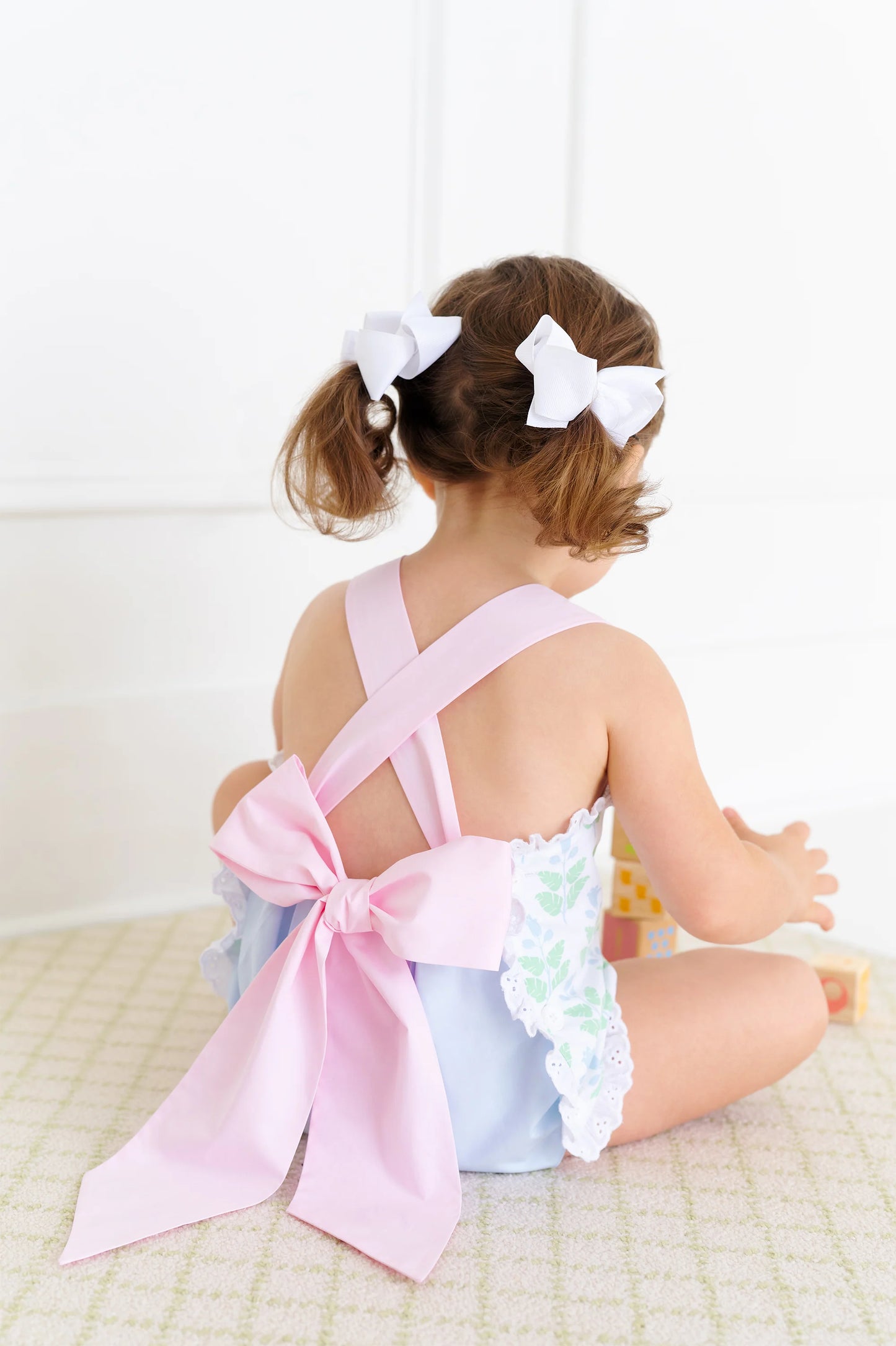 Sisi Sunsuit | Hanover Hand Block with Palm Beach Pink & Buckhead Blue