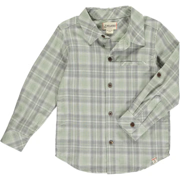 Atwood Woven Shirt | Sage/Grey Plaid