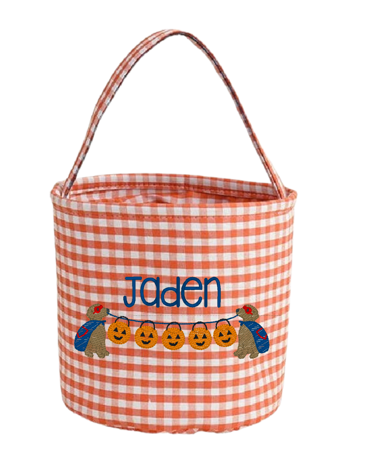 Customized Embroidered Halloween Basket