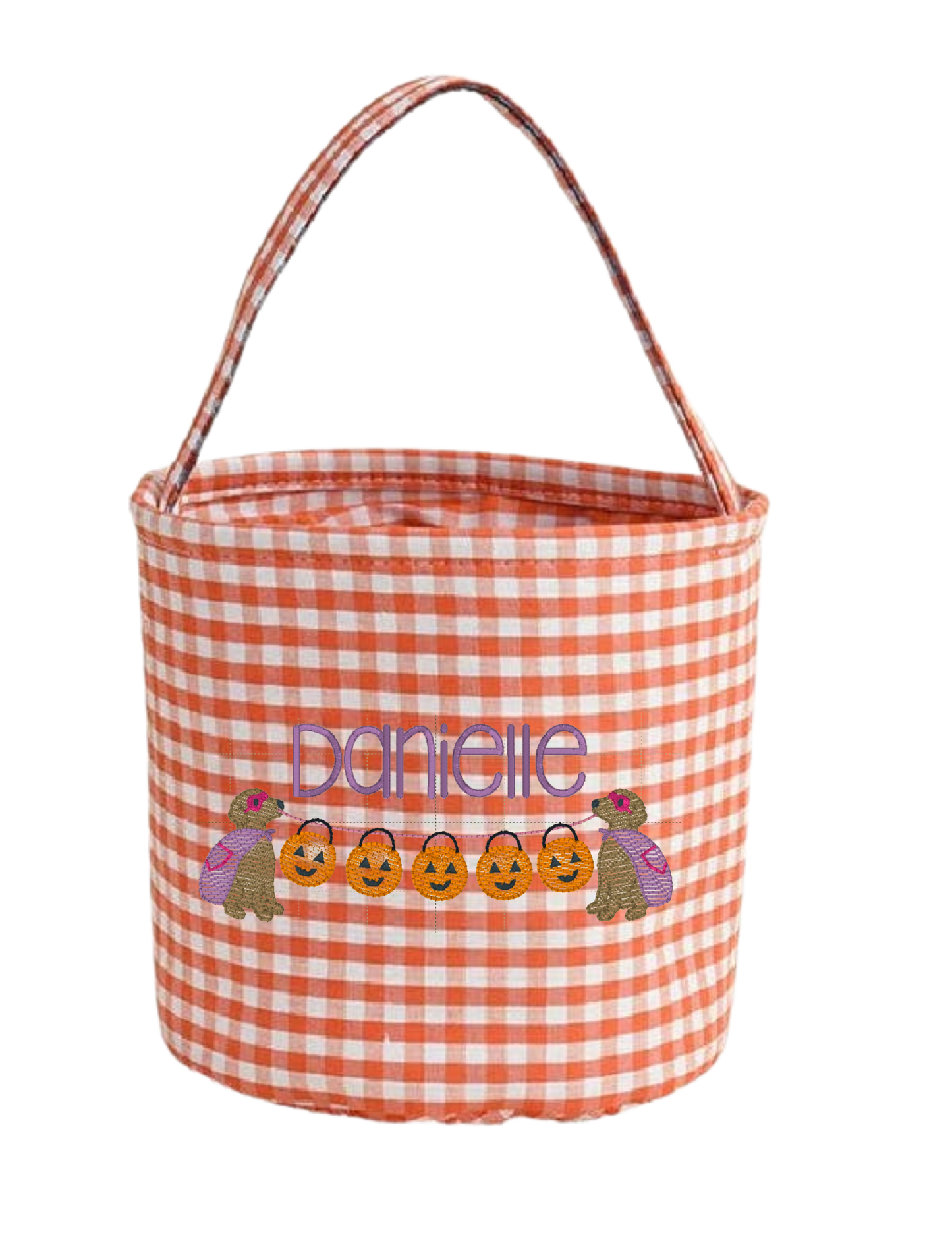 Customized Embroidered Halloween Basket