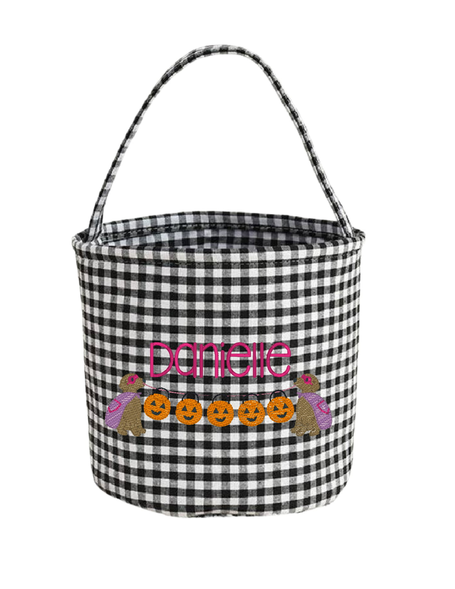 Customized Embroidered Halloween Basket