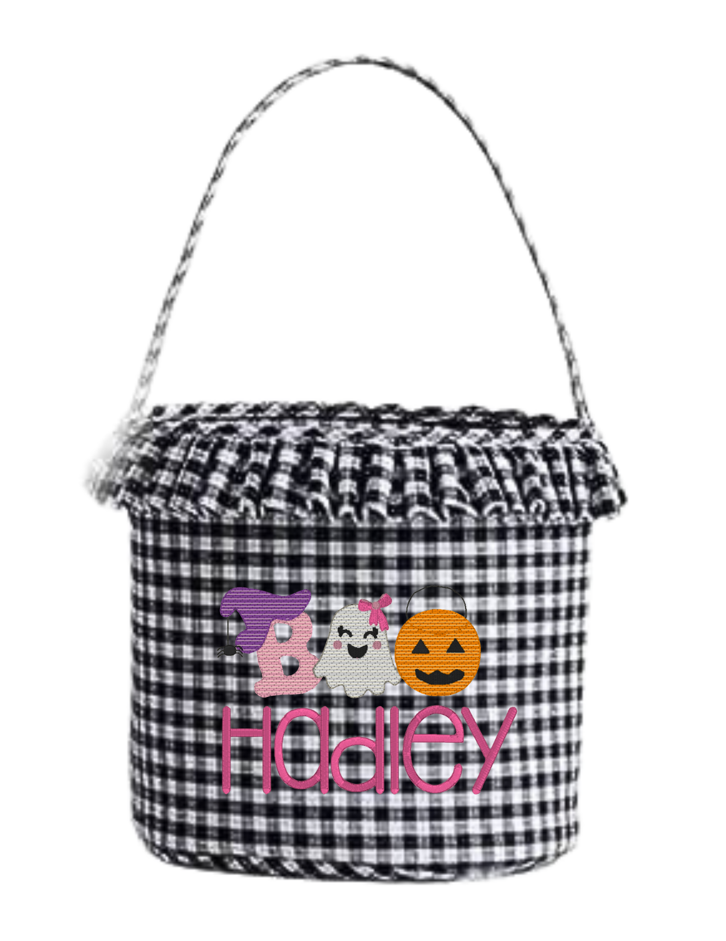 Customized Embroidered Halloween Basket