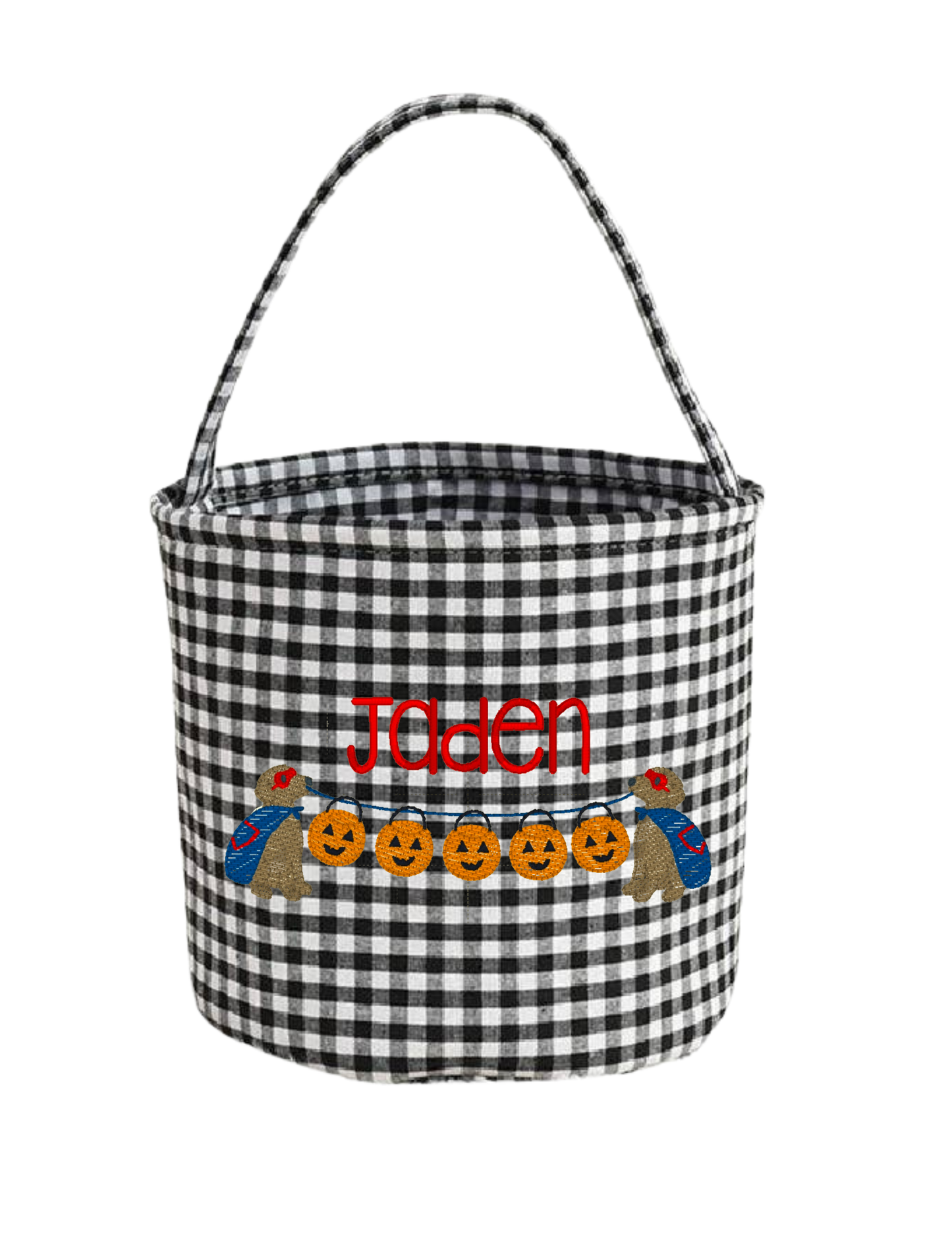Customized Embroidered Halloween Basket
