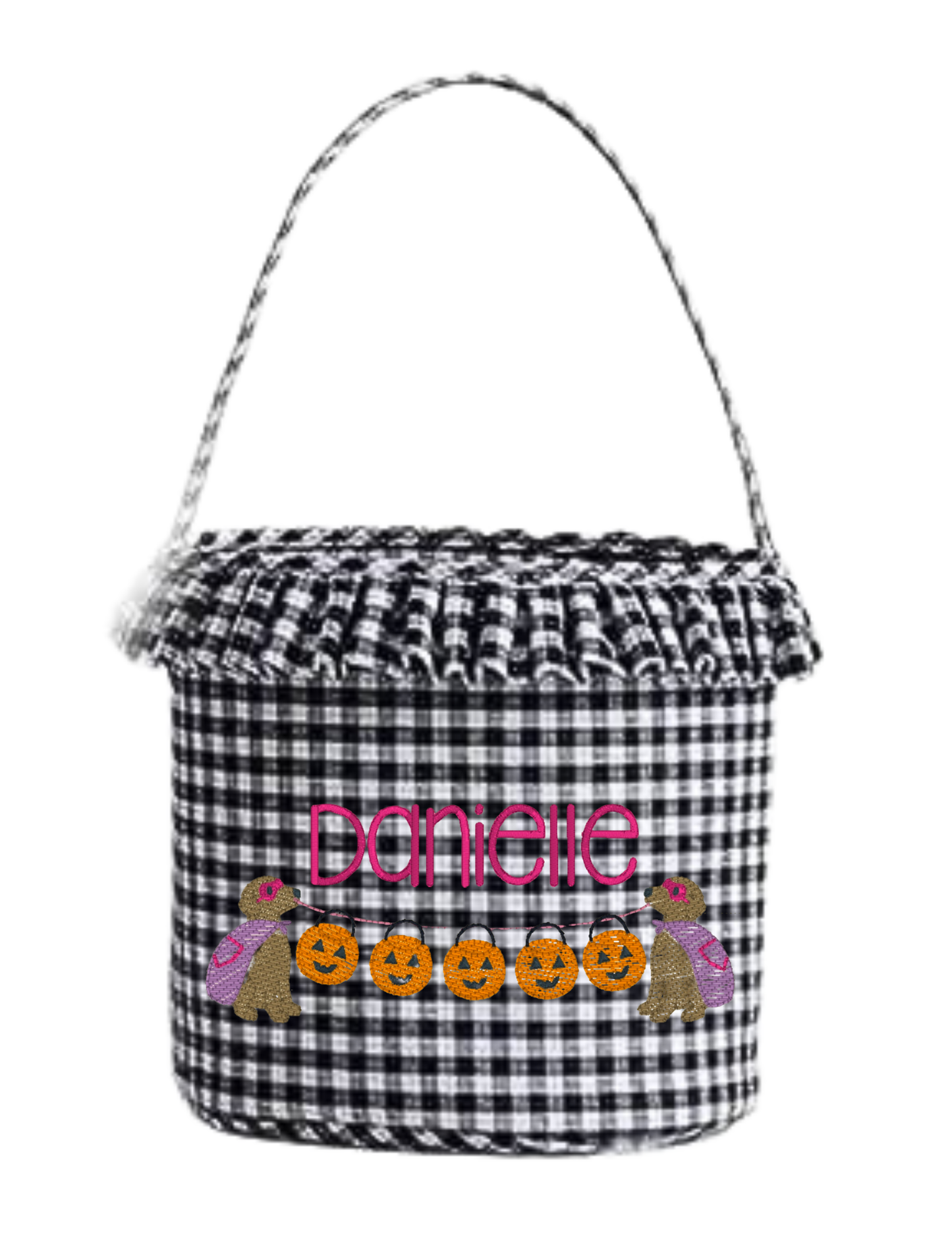 Customized Embroidered Halloween Basket