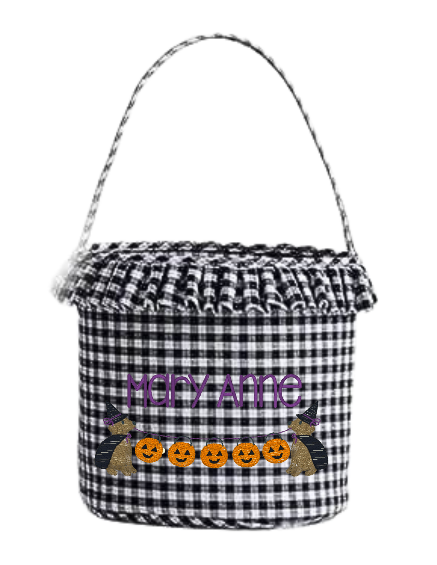 Customized Embroidered Halloween Basket