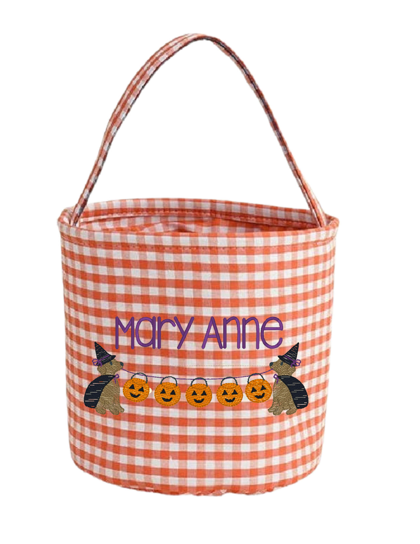 Customized Embroidered Halloween Basket