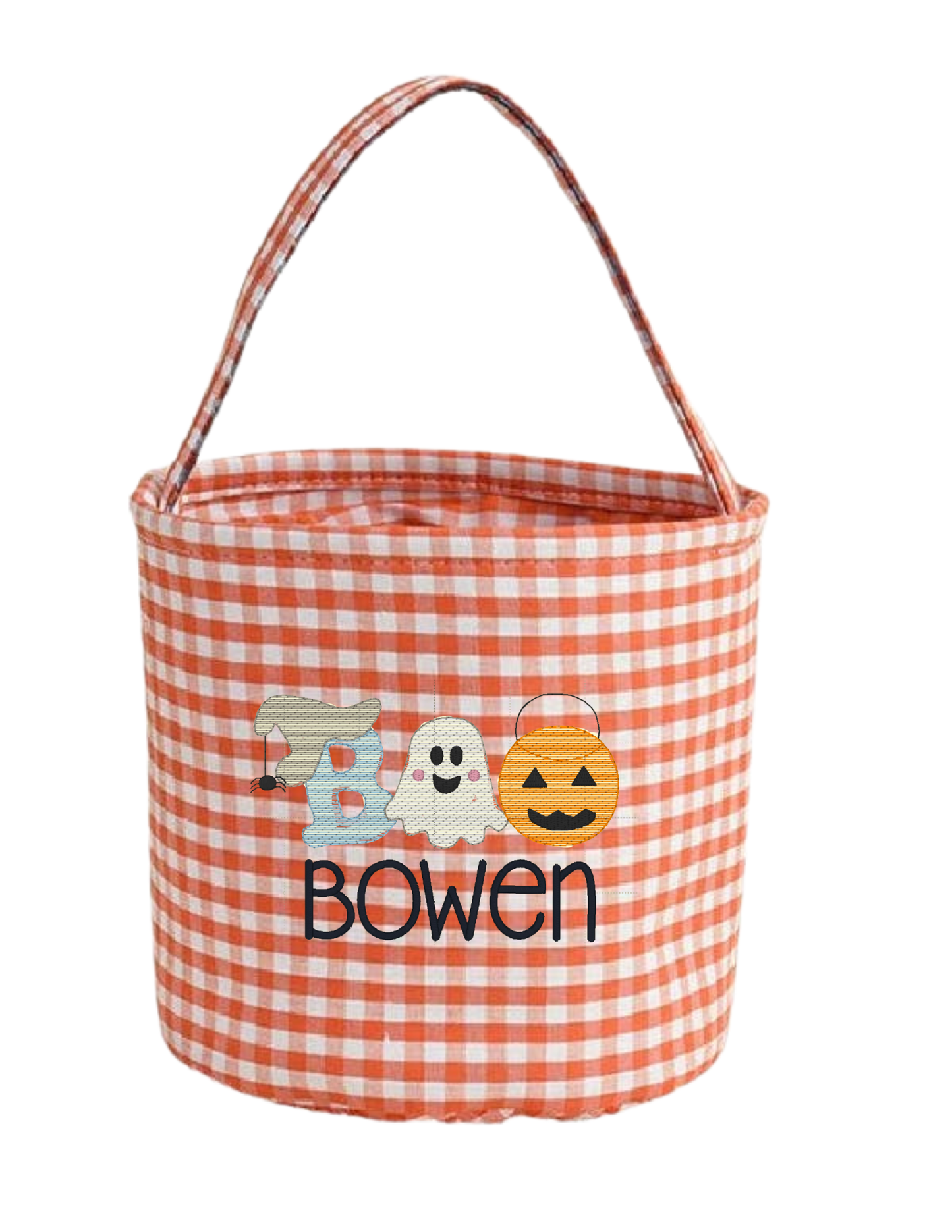 Customized Embroidered Halloween Basket