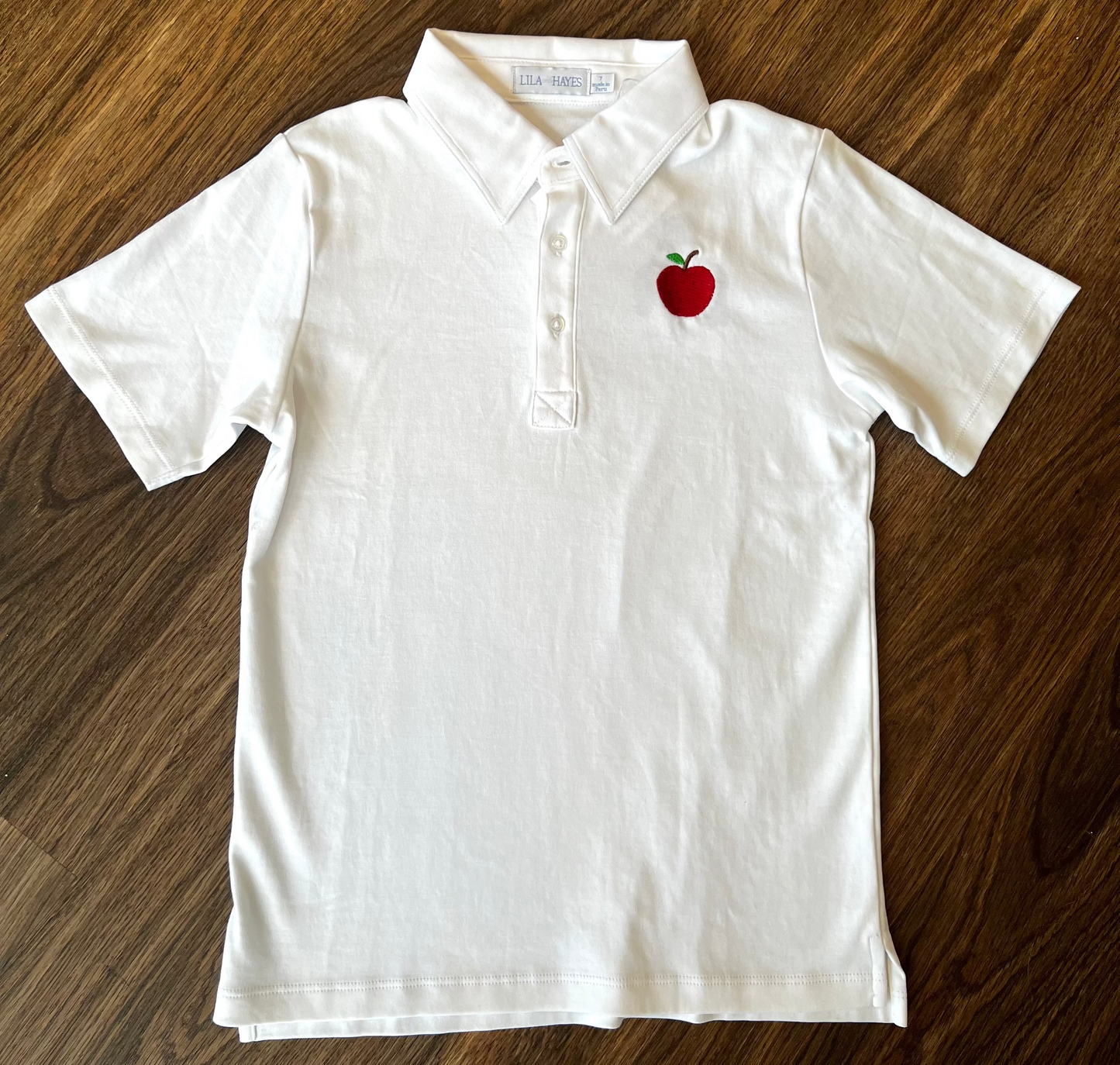 Griffin Pima Polo with Apple Embroidery